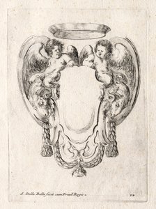 Nieuw model voor een cartouche, 1647 door Stefano della Bella