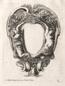 Nieuw model voor een cartouche, 1647 door Stefano della Bella