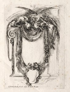 Nieuw model voor een cartouche door Stefano della Bella