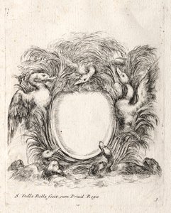 Nieuw Model voor een Cartouche, 1647 door Stefano della Bella