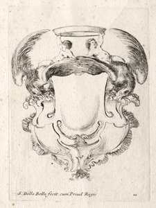 Nieuw model voor een cartouche, 1647 door Stefano della Bella