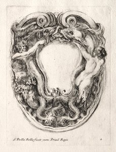 Nieuw model voor een cartouche, 1647 door Stefano della Bella