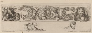 Ornamentale Fries met Adelaar en Leeuw Versierd door Kinderen, waarschijnlijk 1648 door Stefano della Bella