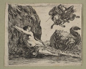 Perseus en Andromeda, 1644 door Stefano della Bella