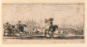 Plaat 12, uit "Desseins de Queleques Conduites de Troupes, Canons, et Ataques de Villes"