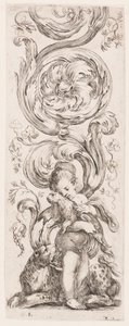 Plaat, uit de serie Ornamenti o grottesche (Ornamenten of grotesken) door Stefano della Bella