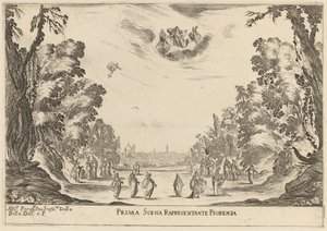 Eerste Scène Vertegenwoordigt Florence