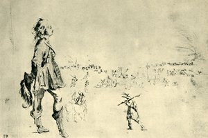 Staande mannelijke figuur door Stefano della Bella