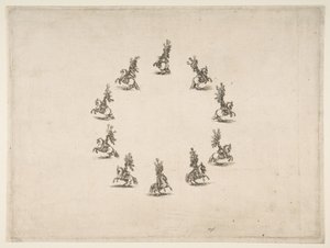 Tien ruiters die een cirkel vormen, 1652