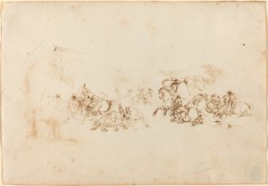 De cavaleriegevecht door Stefano della Bella