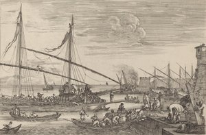 De vestingwerken van Livorno, waarschijnlijk ca. 1654-1655 door Stefano della Bella