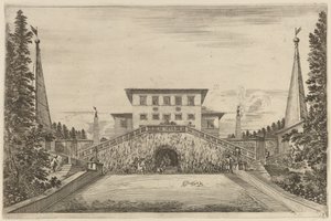 De grote trap, waarschijnlijk 1653 door Stefano della Bella