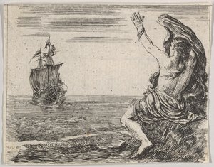 Theseus en Ariadne, uit Spel van Mythologie Jeu de la Mythologie, 1644