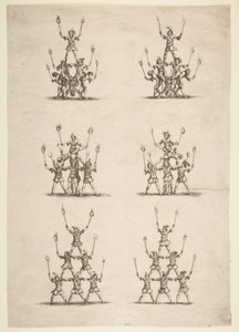 Zesendertig Acrobaten in Zes Groepen, 1652