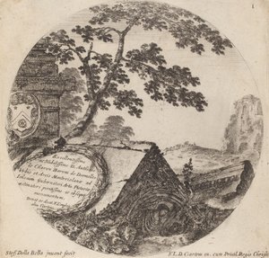 Titelpagina voor Paysages et ruines de Rome, 1646