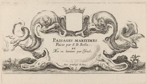 Titelpagina voor Paysages maritimes, 1644