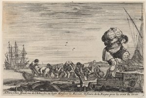 Titelpagina voor "Gezichten van de Havens van de Zee" door Stefano della Bella