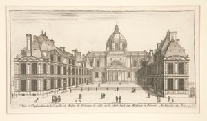 Veue et Perspective de la Chapelle et Maison de Sorbonne door Stefano della Bella