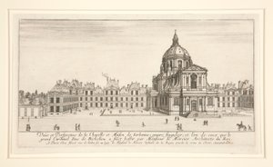 Veue et Perspective de la Chapelle et Maison de Sorbonne door Stefano della Bella