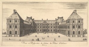 Zicht en perspectief van de binnenkant van het Palais d