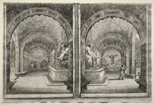 Uitzichten van de Villa van Pratolino: Twee uitzichten van de Grot