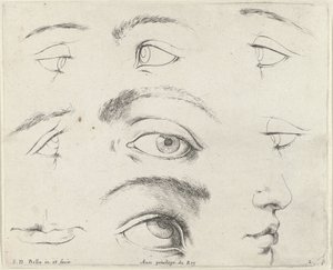 Zeven ogen, twee monden en een neus (series title: De beginselen van het tekenen, I principii del disegno)