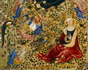 Sint Catharina van Alexandrië (detail van de Madonna del Roseto) door Stefano di Giovanni da Verona