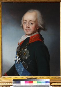 Portret van Keizer Paul I van Rusland door Stepan Semenovich Shchukin