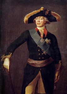 Portret van Paul I (1754-1801) Keizer van Rusland door Stepan Semenovich Shchukin