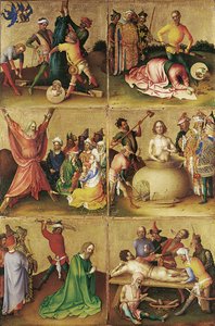 Martelaarschap van de apostelen. Linker paneel