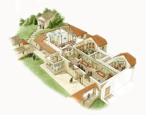 Chedworth Romeinse Villa, ca. 380-390 AD door Stephen Conlin