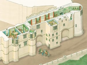 Noordgalerij van koningin Elizabeth I in Windsor Castle, Berkshire, c.1578-1603 door Stephen Conlin