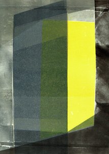 Oblique IV, 2020, monoprint op papier