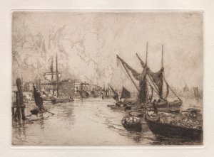 Op de Theems Canterbury, Engeland, aug. 1884, 1884 door Stephen Parrish