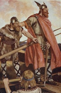 Erik de Rode (950-1003/04) vertrekt naar Groenland, illustratie uit 