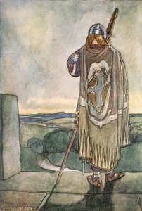 Finn hoorde in de verte de eerste tonen van de feeënharp, circa 1910