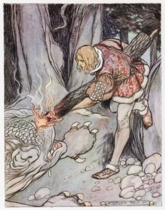Illustratie voor Siegfried de Drakendoder door Stephen Reid