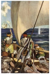 Voorstelling van Barbarijse piraten in de Middellandse Zee