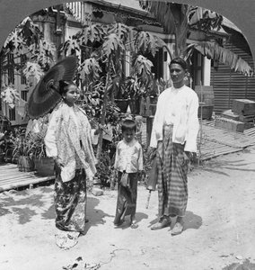 Birmese familie, Rangoon, Birma, 1908