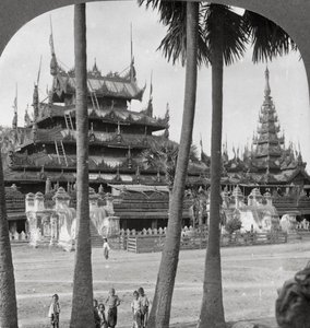 Tempel van de heidense koningen bij Aindow Yak Pagoda, Mandalay, Birma, 1908