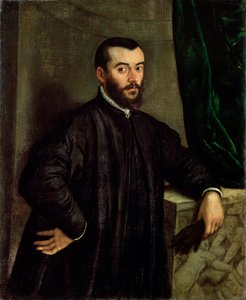 Portret van de arts Andreas Vesalius, c1535-1545 door Steven van Calcar