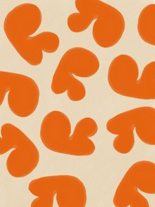 Abstracte oranje vormen door Studio Palette