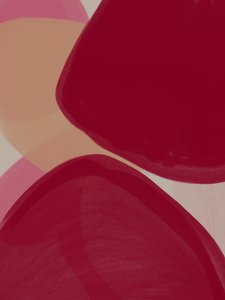 Karmozijnrode perzikvormen door Studio Palette
