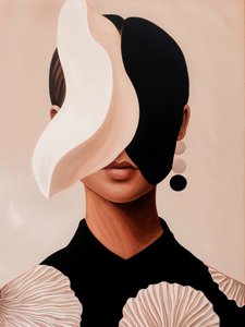 Vloeiend abstract portret door Studio Palette