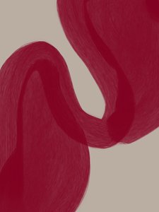 Vloeiende rode rondingen door Studio Palette