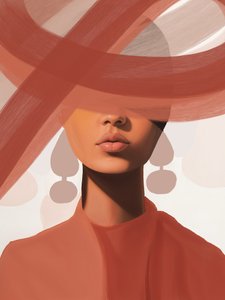 Modern, sereen portret