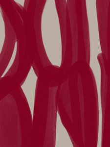 Rode abstracte lijnen door Studio Palette