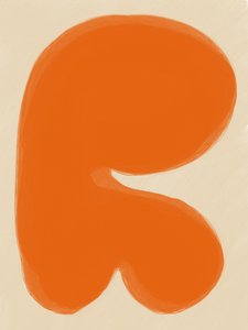 Zachte oranje abstracte vorm door Studio Palette