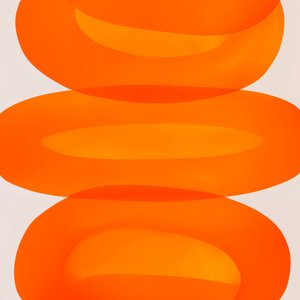 Gestapelde oranje ovalen