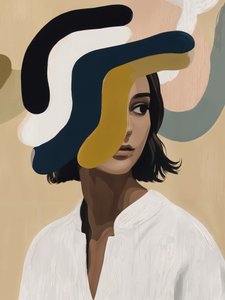 Een peinzende, abstracte blik door Studio Palette